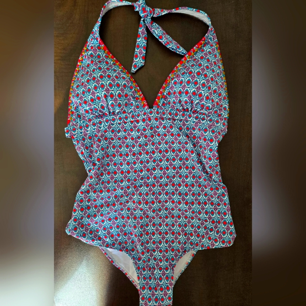 OndadeMar One Piece in Red and Blue Size M